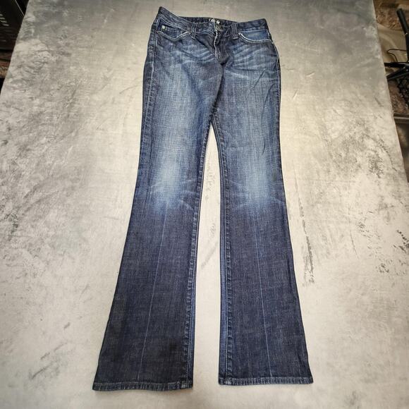 Lucky Brand Denim - Lucky Brand Jeans Womens 6 28 Blue Stockton Lola Bootcut Long Inseam Made in USA
